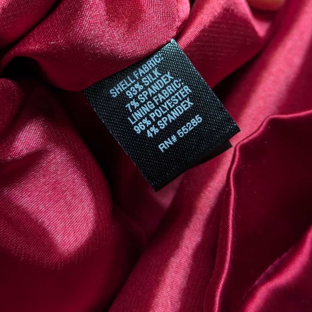 Express Red Ruched Sheath Dress - Picture 6 of 7
